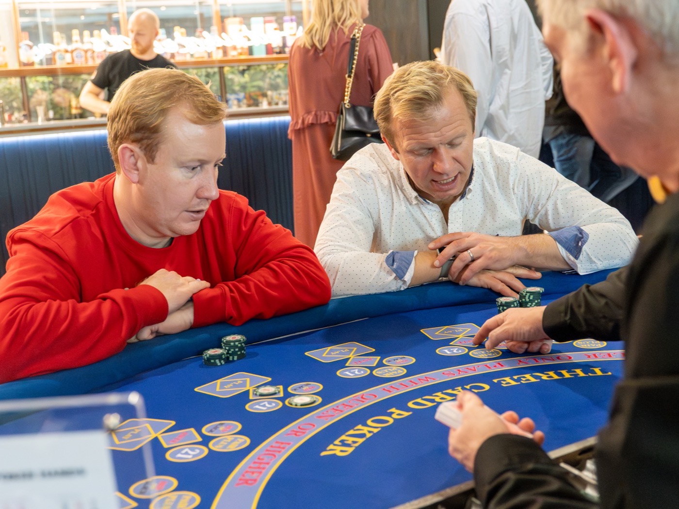 Reactions around the roulette wheel